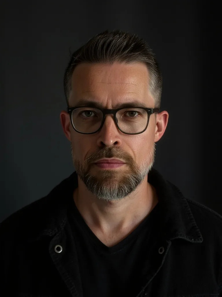 Portrait de Mikael Buxton avec lunettes