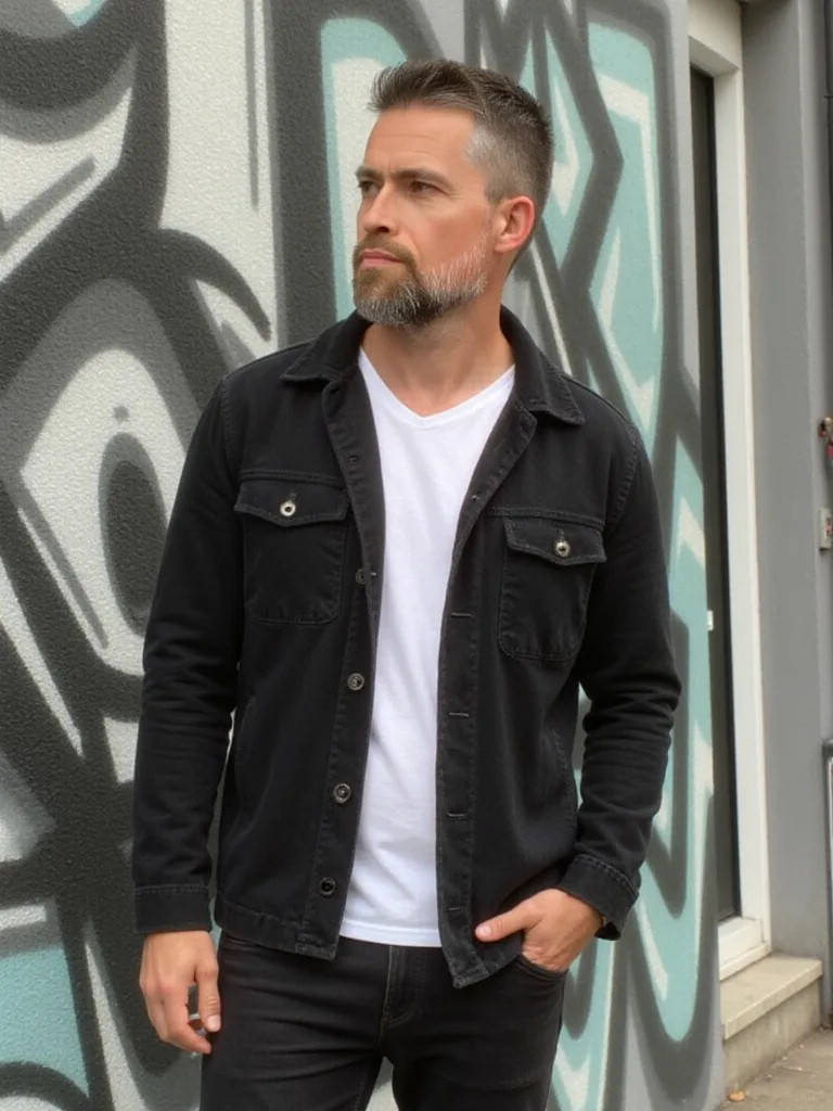 Portrait en pied de Mikael Buxton